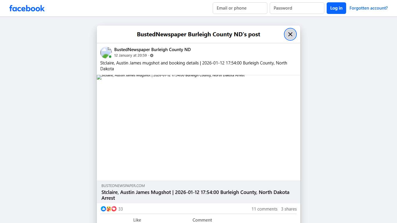 Stclaire, Austin... - BustedNewspaper Burleigh County ND Facebook